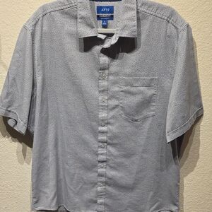 Apt. 9 Short-Sleeve Button-Up Shirt – Gray, XL
